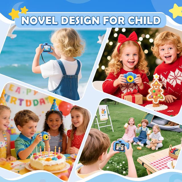 Detalle de Kids Camera for Boys Age 3-8 (32GB SD Card Included) 1080P HD Video & 2.0-Inch LCD Toy Camcorder