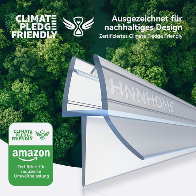 Detalle 2 de HNNHOME MNNHOME Duschwand Türdichtung für Glas 4–6 mm, Länge 870 mm, Lücke bis 20 mm