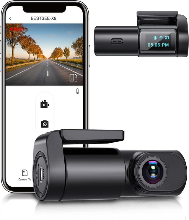 Detalle de BESTSEE Dash Cam Front 1080P WiFi dash cam