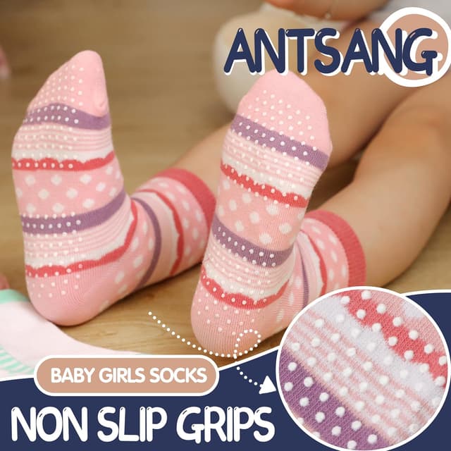 Thumbnail 2 de ANTSANG Stoppersocken Kinder 12 Paare Mädchen
