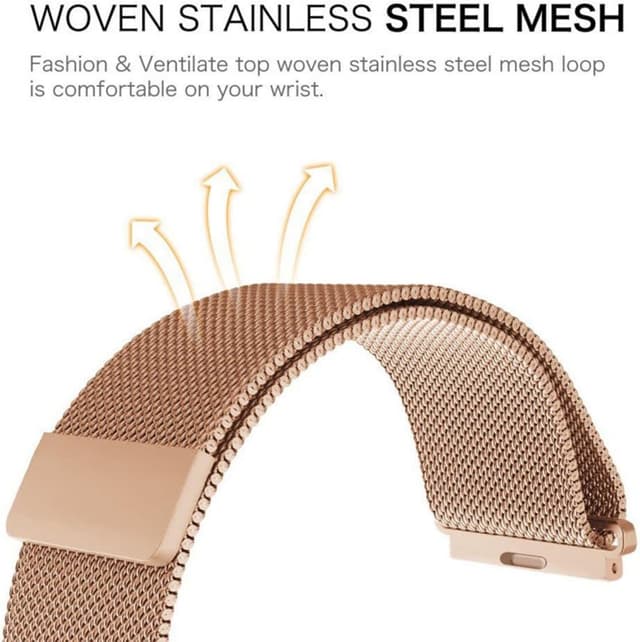 Thumbnail 4 de LYYLTX Edelstahl Mesh Uhrenarmband 20mm