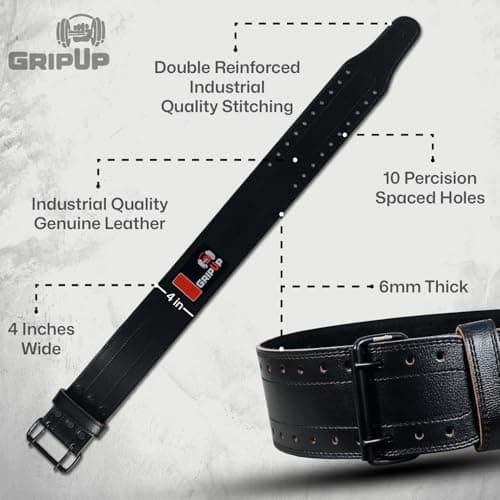 Thumbnail 2 de GripUp Weight Lifting Belt 6mm, 4″ Support 🏋