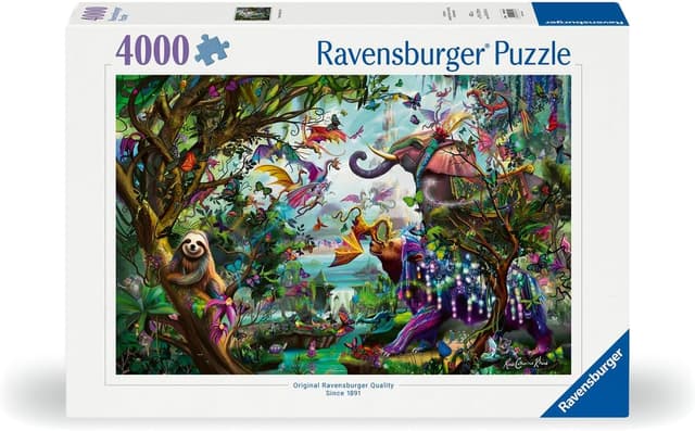 Detalle 2 de Ravensburger Puzzle adulte 4000 pièces « Dragons des Tropiques » (12000812) – dès 14 ans