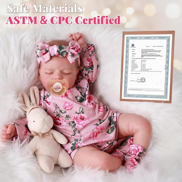 Detalle 2 de BABESIDE Lifelike Reborn Baby Doll 20 inches