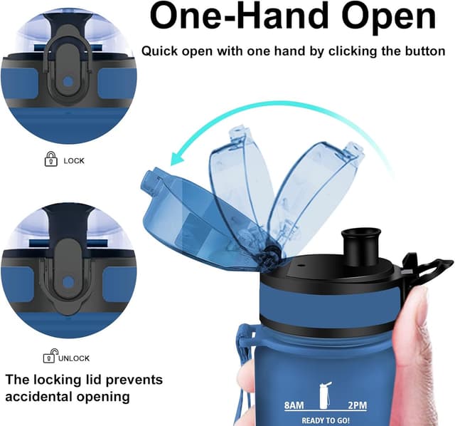 Detalle 2 de Vikaster Borraccia 1500ML ☀️ Con Cannuccia, Riutilizzabile