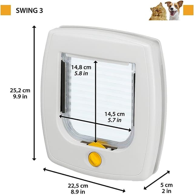 Detalle 2 de Ferplast SWING 3 Katzentür 14,5 cm 🚪