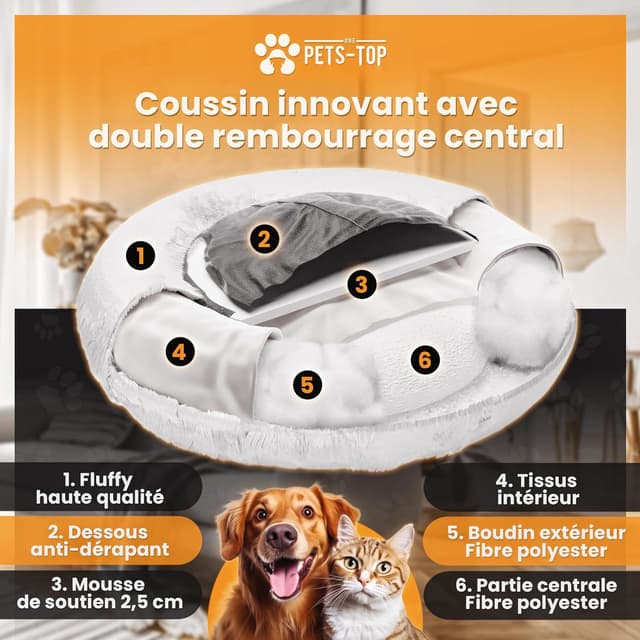 Thumbnail 4 de One PETS-TOP Coussin Donut 130 cm