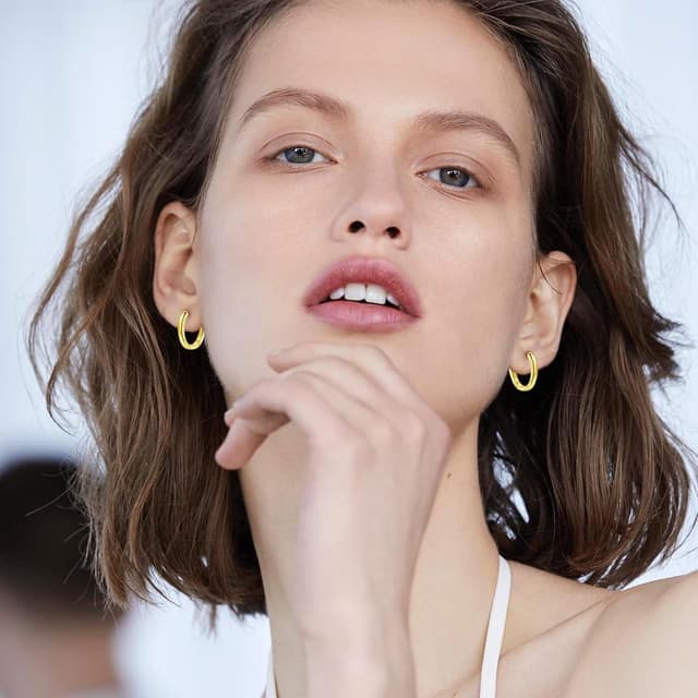 Thumbnail 5 de Loutade 925 Sterling Silver Hoops