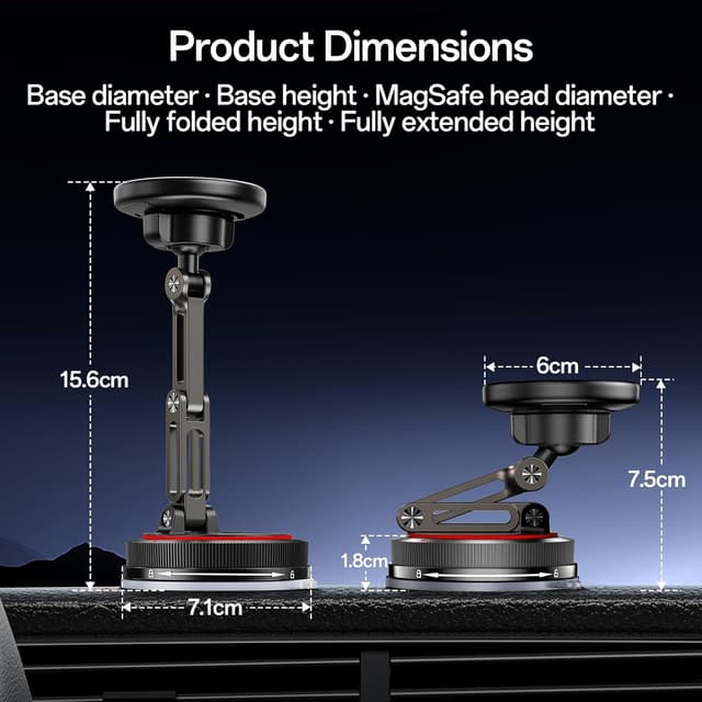 Thumbnail 5 de SYNCWIRE MagSafe Car Mount 360° rotatable