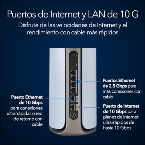 Thumbnail 4 de NETGEAR Orbi Serie 970 RBE972S Router + satélite, WiFi 7 27 Gbps