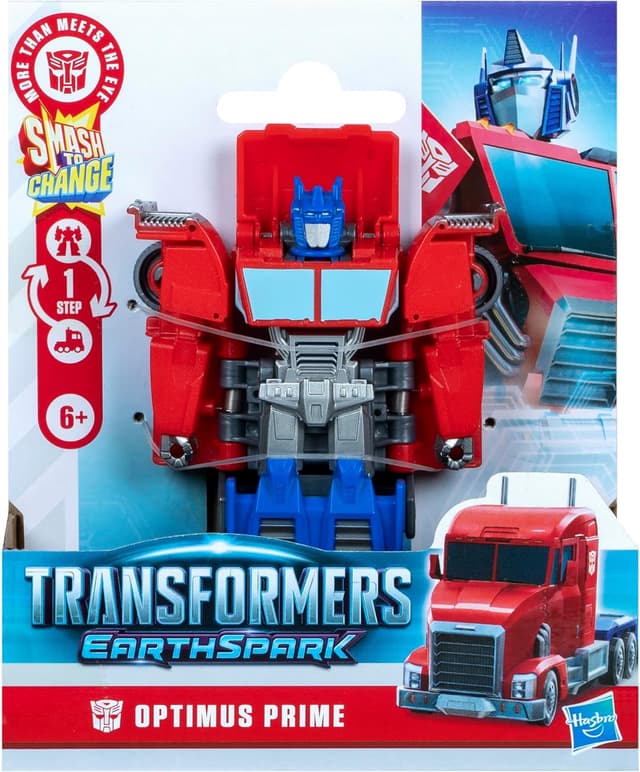 Detalle 2 de Transformers EarthSpark Smash Changers Optimus Prime 🚒