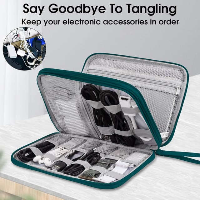 Detalle 1 de Arae cable organiser travel bag, 24 x 17 x 6 cm