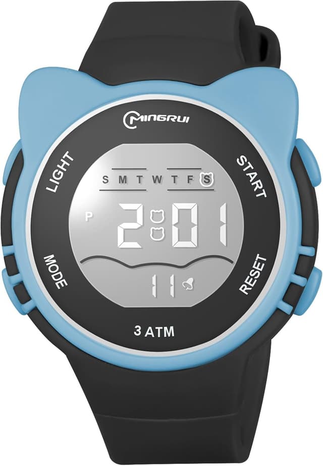 Detalle de OFFCUP Kids Digital Watch (30m Waterproof) for Girls & Boys with PU Strap and LED Light