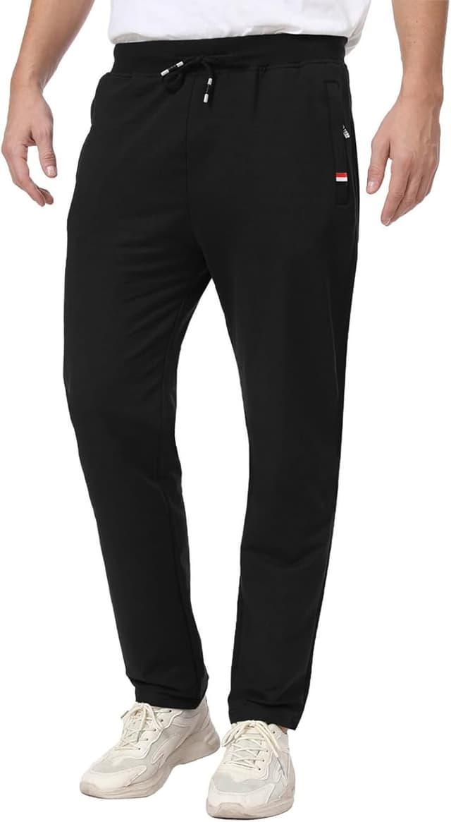 Detalle 2 de JustSun Jogginghose Herren aus Baumwolle mit Reißverschlusstaschen – Trainings- und Freizeithose