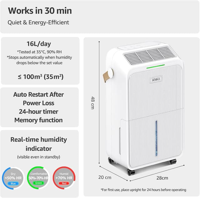 Detalle de Dehumidifier 16L/day for Home