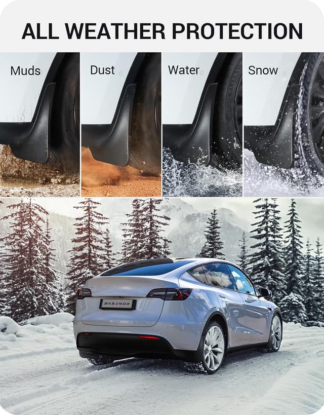 Thumbnail 2 de BASENOR 2020-2024 Tesla Model Y Mud Flaps