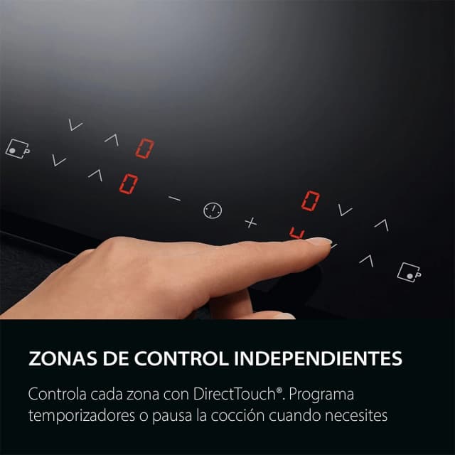 Detalle de AEG Placa de inducción AEG TN63IP0BFB con 3 zonas y PowerBoost (reacondicionada Grado B)
