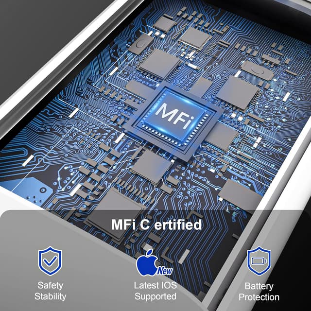Detalle de 2 Pack USB-C to Lightning Cable (MFi Certified), 10 FT Extra-Long iPhone Charger Cord