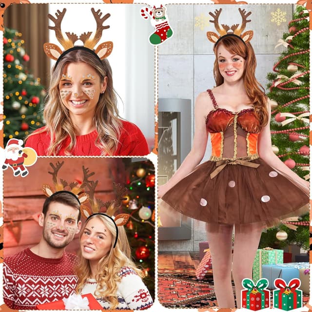 Thumbnail 5 de Hifot Corna di renna cerchietto natalizio per bambini e adulti 🎭