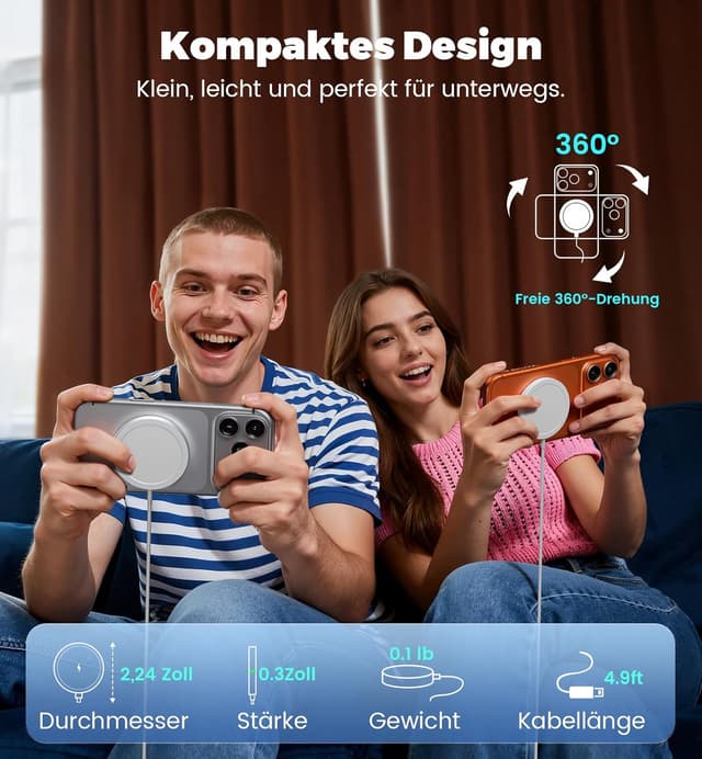 Thumbnail 5 de Mag-Safe Ladegerät 15W Qi Magnet