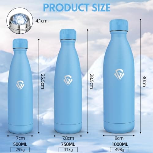 Detalle 2 de HoneyHolly Botella 750 ml acero 18/8, a prueba de fugas 🚰