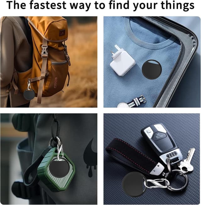 Detalle de Air Tracker Tags 4-Pack Smart Bluetooth Trackers for Apple Find My (iOS Only)