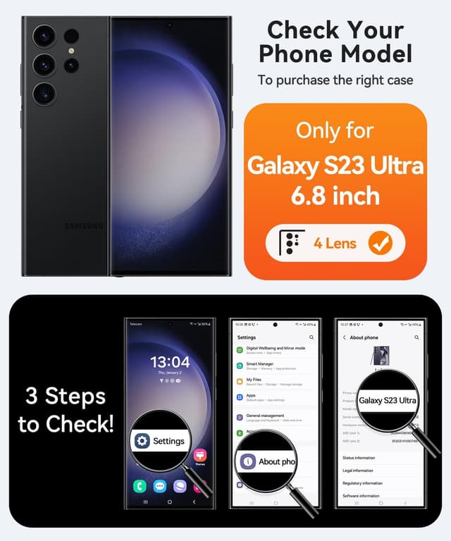 Detalle 2 de CANSHN S23 Ultra Hülle mit Magsafe Magnetkraft