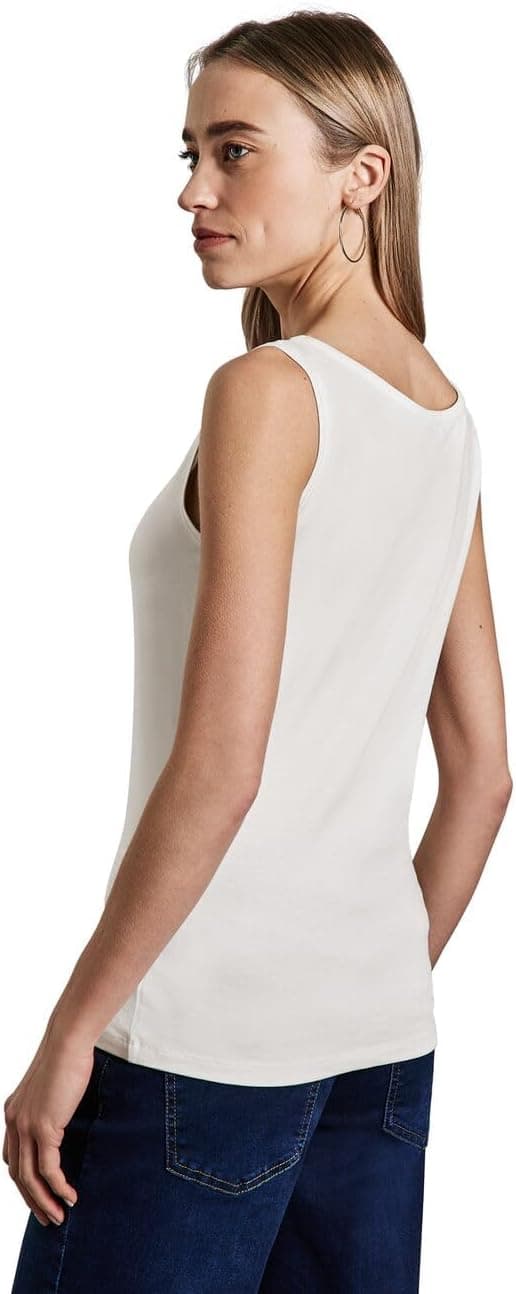 Detalle de Débardeur basique femme Street One – col rond, sans manches et effet stretch
