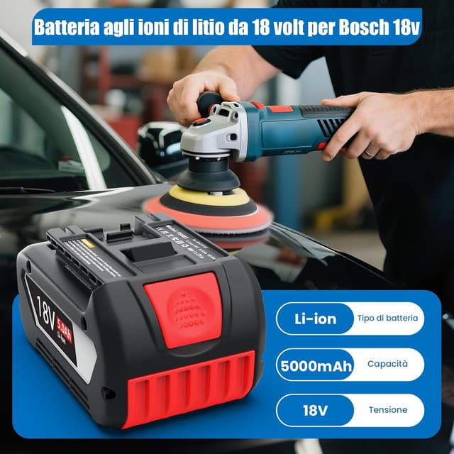Thumbnail 3 de Moautodc Batteria 18V 5Ah per Bosch