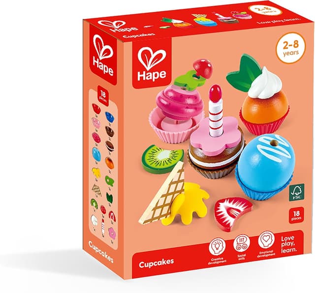 Thumbnail 6 de Hape Cupcake: set creativo con topper colorati per creare dolcetti di fantasia