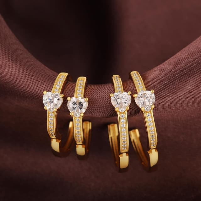 Detalle 2 de Jiamiaoi Creolen Ohrringe aus Edelstahl mit 18K Weißgold-Vergoldung, Huggie Hoop (18/21/25 mm) – Silber & Gold