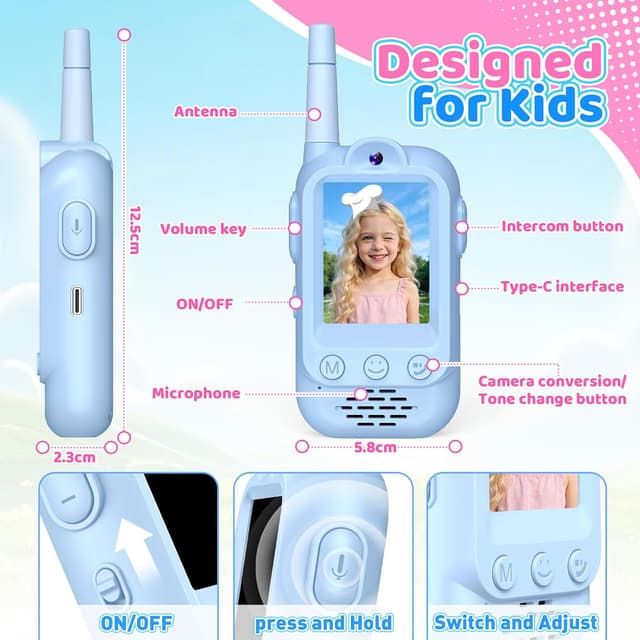 Detalle 1 de Video walkie talkies 4-12 for kids