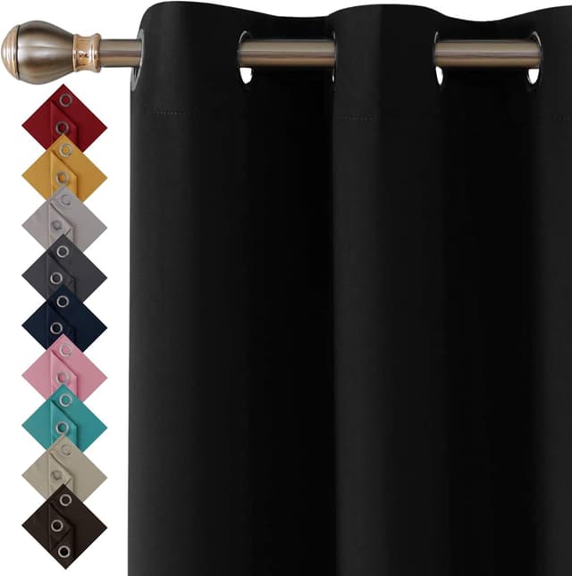 Thumbnail 6 de Thermal blackout ring top curtains 66 x 90in