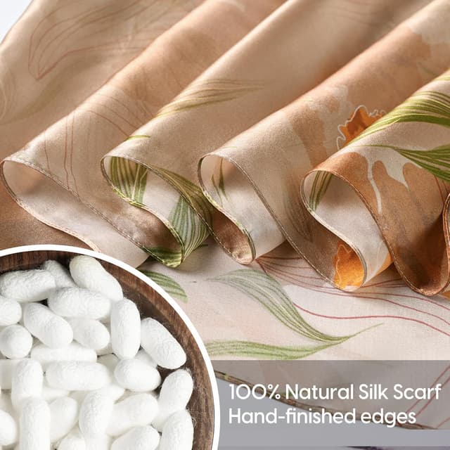 Detalle de Seidenschal von STORY OF SHANGHAI (100% Seide) – bunter Muttertagsgeschenk-Schal für Mama