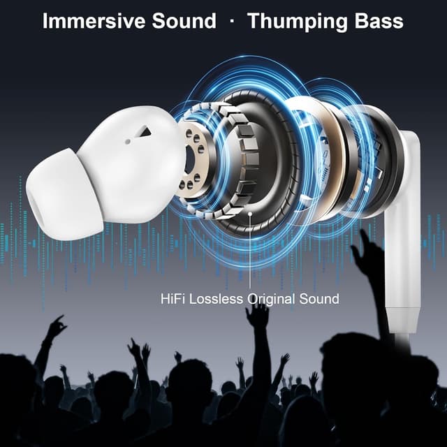 Detalle de PENGARO USB-C wired earbuds with mic