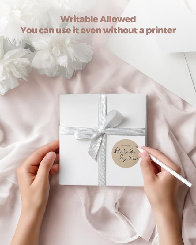 Detalle 2 de MUNBYN Étiquettes Ronds Morandi 50x50