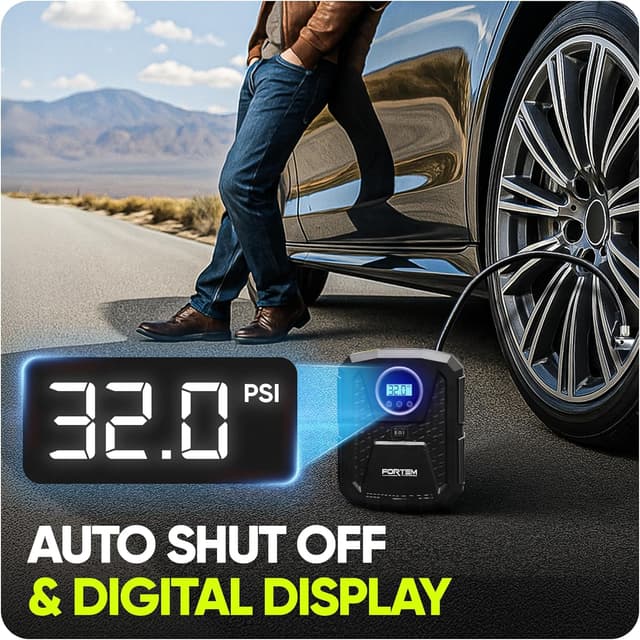 Thumbnail 3 de FORTEM Car Tyre Inflator 150 PSI — air compressor