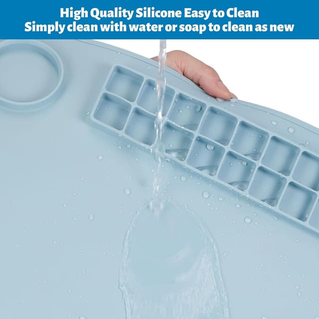 Detalle de Limous Silicone Painting Mat 24" x 16" with Cup Holder and 16-Colour Separator