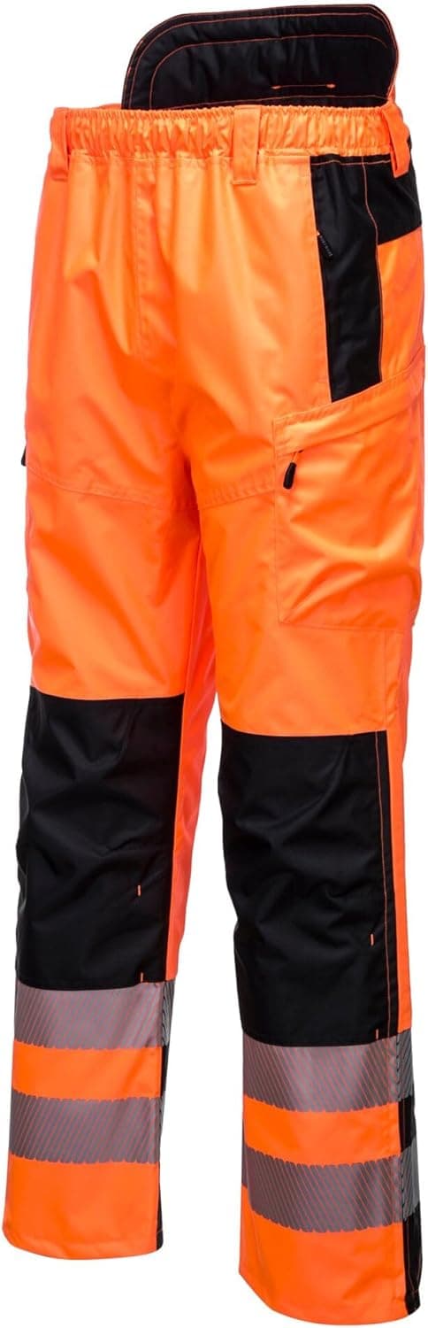 Detalle de Portwest (Conception) pantalon de travail coupe haute avec finitions déperlantes et poches cargo – EN ISO 20471 Classe 2