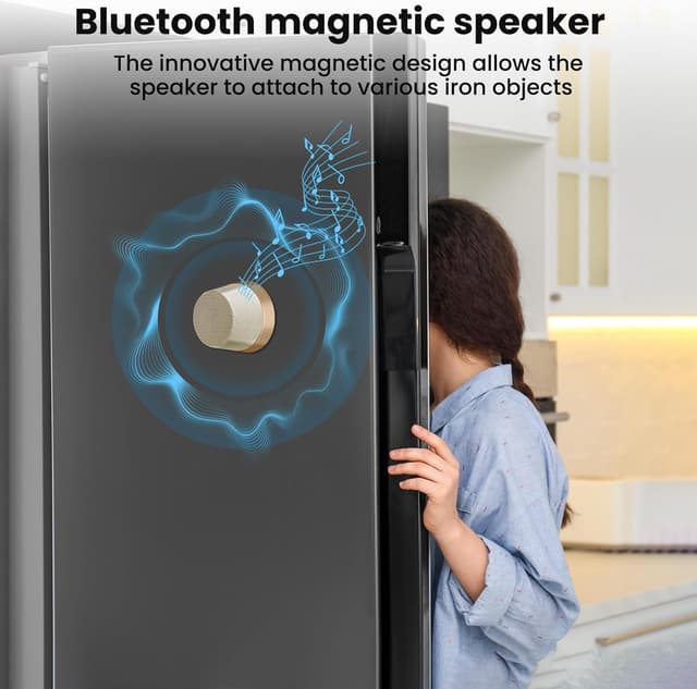 Detalle 2 de GOKINDOR Bluetooth Speaker with Magnetic Phone Stand – Portable 2-in-1 Gadget for Men’s Gifts