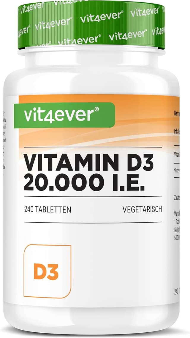 Detalle de Vitamin D3 20.000 I.E. Depot (240 Tabletten) von Depot – hochdosiert, vegetarisch