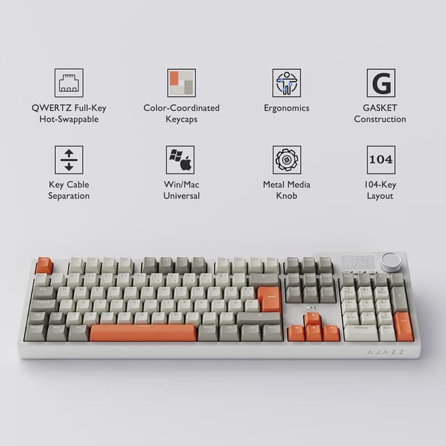 Detalle 2 de nacodex AJAZZ AK35I V3 mechanische Tastatur 104 Tasten ⌨