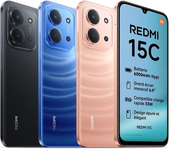 Detalle 2 de Xiaomi Redmi 15C (4+128 Go) : smartphone 6,9" 120 Hz, batterie 6000 mAh et Helio G81-Ultra