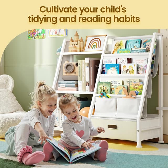 Detalle de GoTiling libreria scaffale portagiochi Montessori a 3 livelli con cassetto per bambini