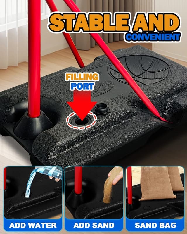 Detalle 2 de Adjustable Kids Basketball Hoop & Dart Board Set (43–75 inches) – Indoor/Outdoor Play for Toddlers to Teens