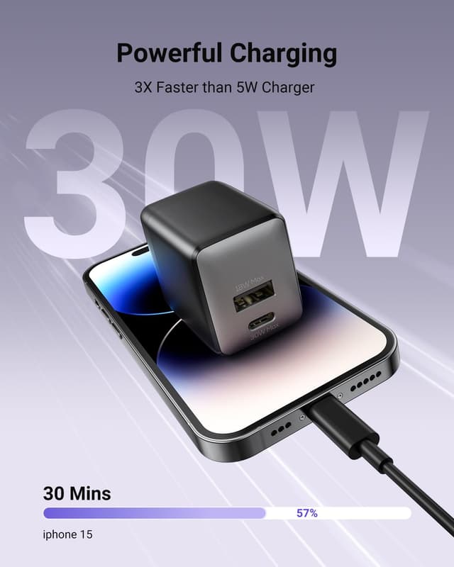 Detalle 2 de wegear 30W Dual-Port GaN Fast Charger