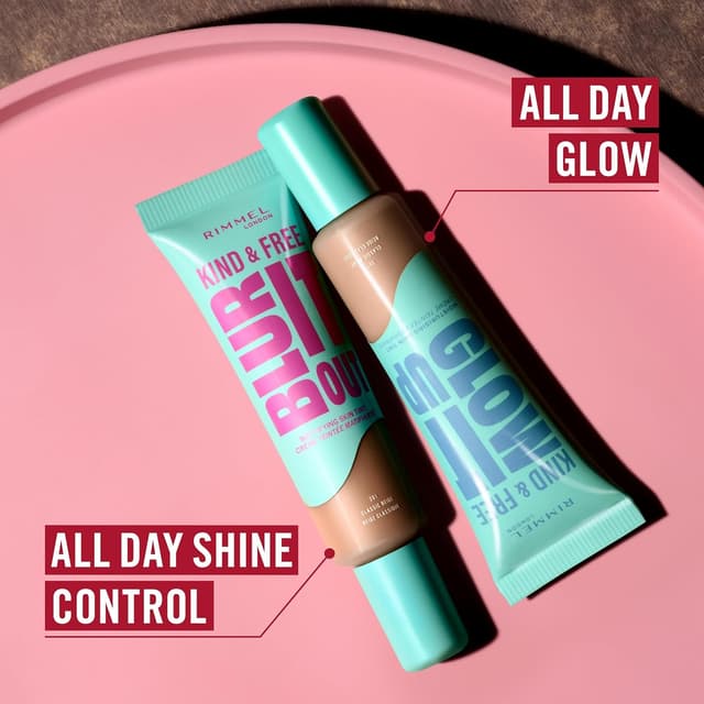 Thumbnail 6 de Rimmel Kind & Free Glow It Up Base Líquida Golden Beige 210