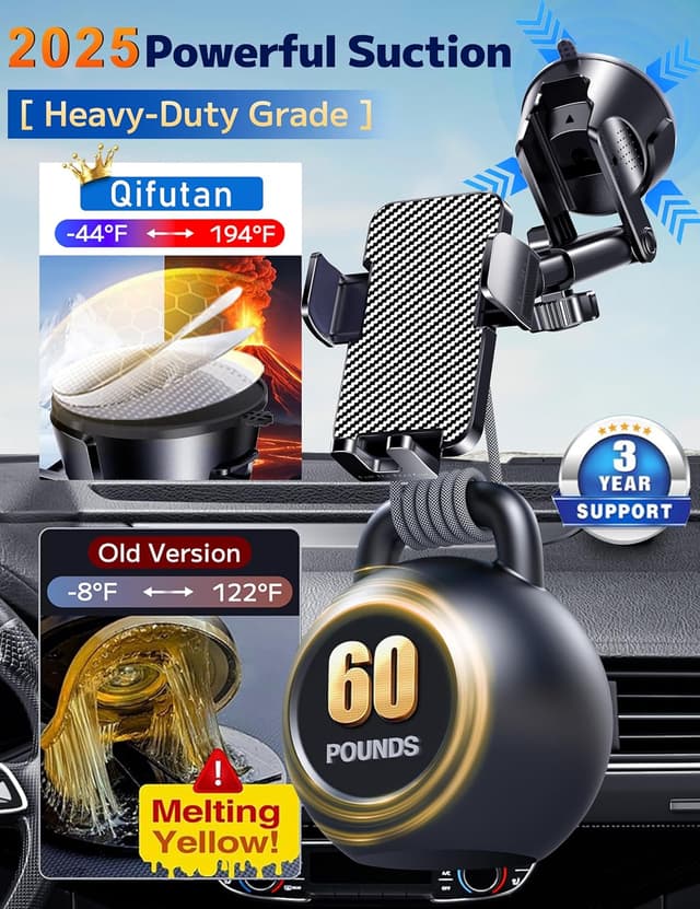 Detalle de Qifutan Dash Phone Holder for Car ⚙
