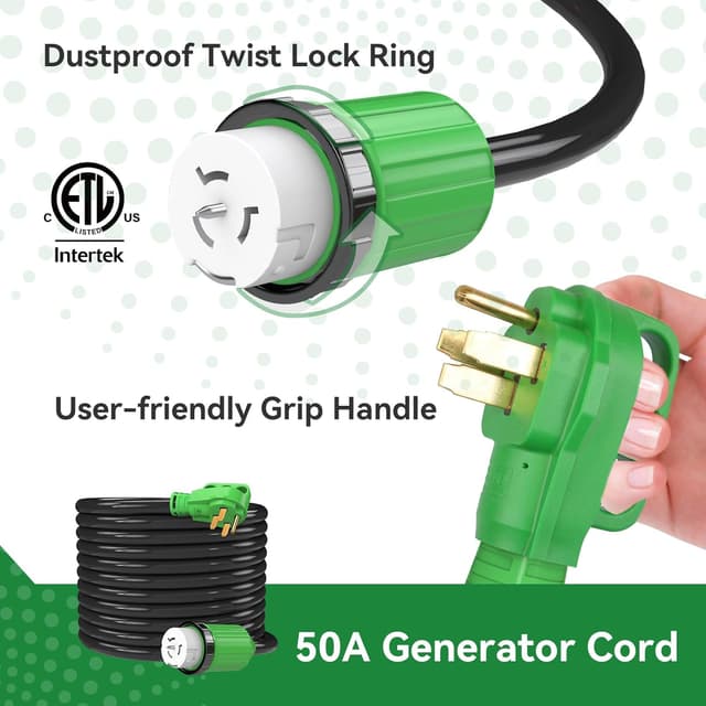 Thumbnail 3 de RVINGPRO 50-Amp Generator Cable ⚡