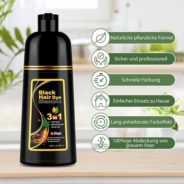 Thumbnail 4 de Black Hair Dye Haarfärbeshampoo 500 ml